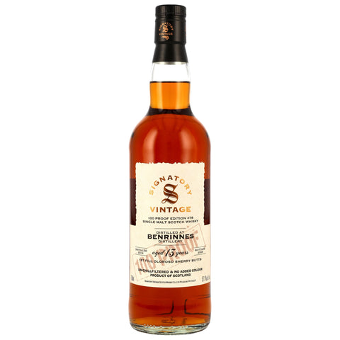 Benrinnes 2012/2026 13 y.o. 1st Fill Oloroso Sherry Butts Signatory 100 PROOF Edition #78 wine