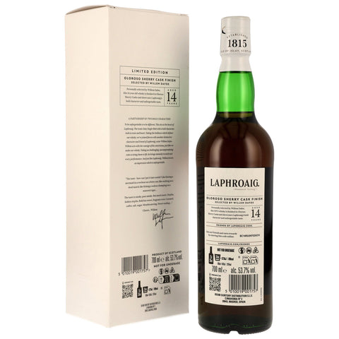라프로익 14년 볼드 캐릭터 윌렘 데포 올로로소 셰리 캐스크 피니쉬 53.7도 700ml