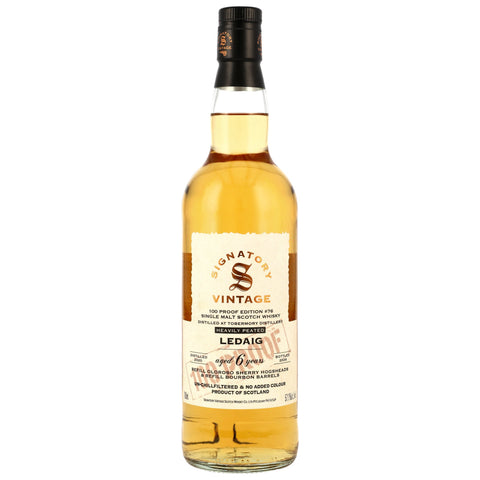 Ledaig 2020/2026 6 y.o. Refill Oloroso Sherry & Bourbon Casks Signatory 100 PROOF Edition #76 wine