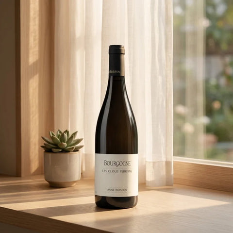 AI wine scene - 안느 부아쏭 부르고뉴 블랑 레 클루 페롱 2023