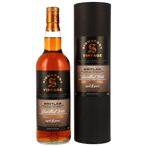 Whitlaw 2018/2026 8y 1st Fill PX Sherry Butts Finish Signatory Un-Chill