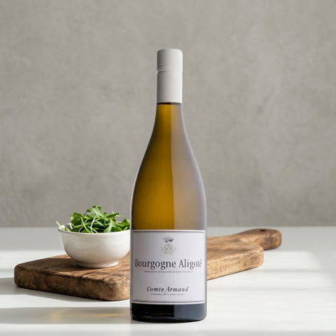 AI wine scene - 도멘 꽁뜨 아르망, 부르고뉴 알리고떼 2023