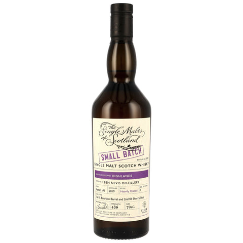Ben Nevis 2019/2025 6 y.o. Peated 1st Fill Bourbon Barrel & 2nd Fill Sherry Butt Small Batch (SMoS) wine