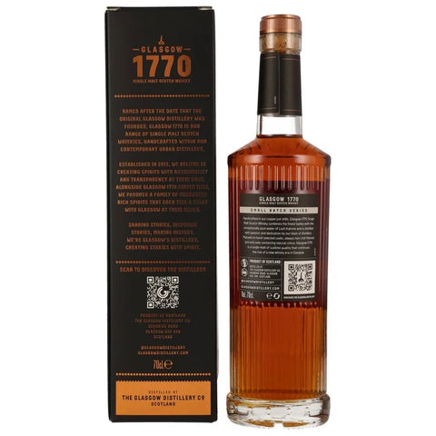 글래스고 1770 5년 2018빈티지 피티드 토카이 캐스크 피니시 - whisky