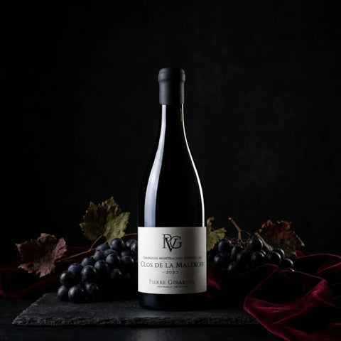 AI wine scene - "2023 Pierre Girardin Clos de la Maltroie Rouge Chassagne-Montrachet Premier Cru"